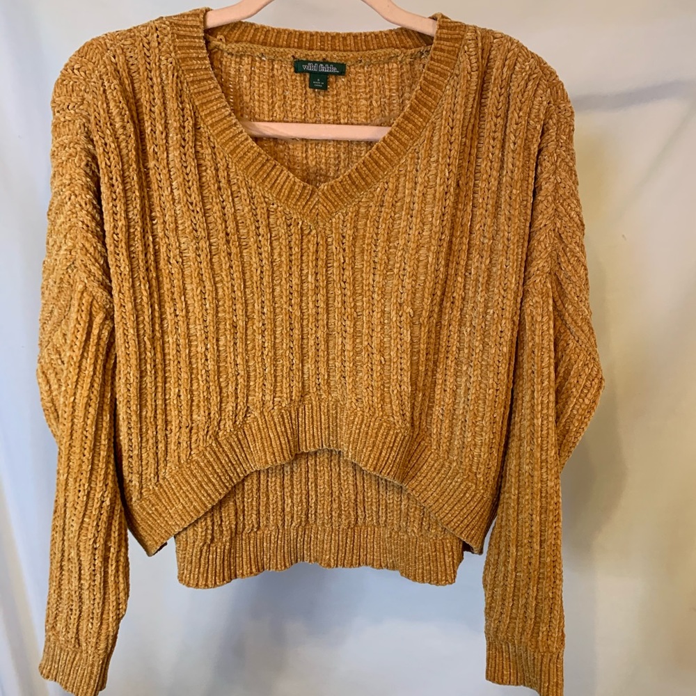 Fall orange chenille sweater